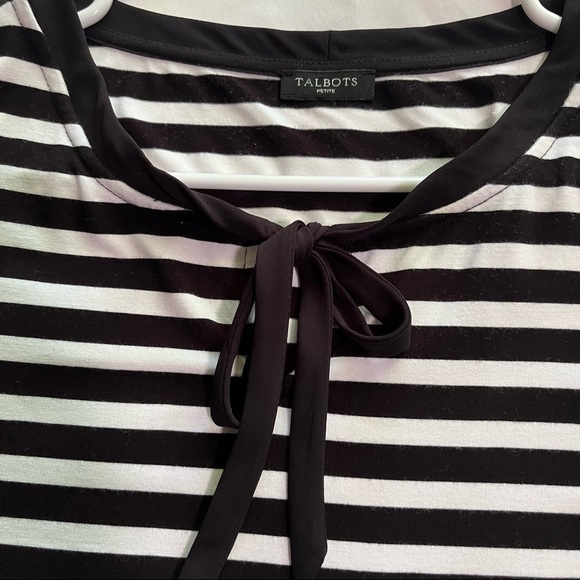 Talbot Medium Black and White Striped Tops  Women - Picture 13 of 16